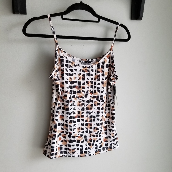 👚BLACK LABEL NEUTRAL PATTERN TANK TOP - Picture 1 of 5